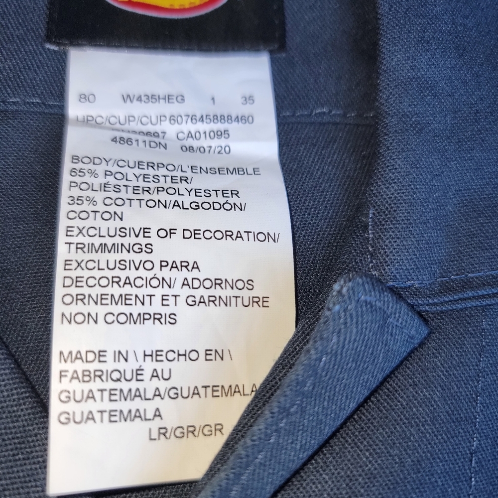 Dickies Men's Work Coveralls. Navy , long sleeve